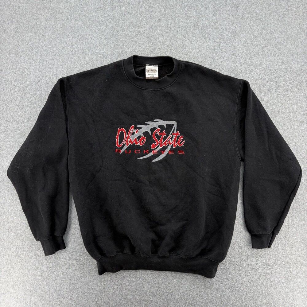 Vintage Ohio State Buckeyes Crewneck Sweatshirt USA Black Mens Large